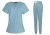 Komplet medyczny damski Scrubs, model Xline - jasnoniebieski