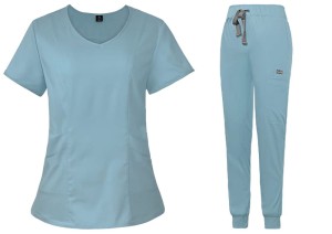 Komplet Medyczny Damski Scrubs - Jasnoniebieski - Model 42050