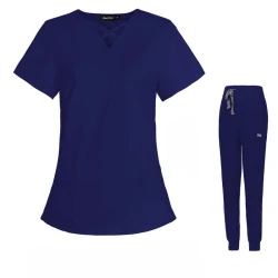 Komplet Medyczny Damski Scrubs - Granatowy - Model 42029