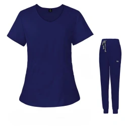 Komplet Medyczny Damski Scrubs - Granatowy  - Model 42050 