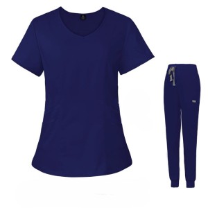 Komplet Medyczny Damski Scrubs - Granatowy  - Model 42050 