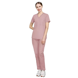 Komplet Medyczny Scrubs - Jasnoróżowy - Model 42019