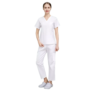 Komplet Medyczny Scrubs - Biały - Model 42019