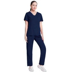 Komplet Medyczny Damski Scrubs - Granatowy - Model 42025