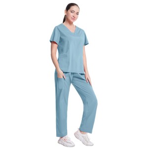 Komplet Medyczny Damski Scrubs - Jasnoniebieski - Model 42025