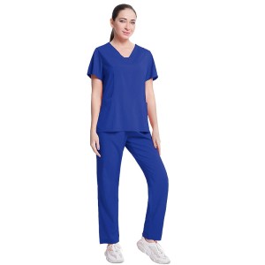 Komplet Medyczny Damski Scrubs - Ciemny niebieski - Model 42025