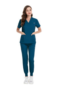 Komplet Medyczny Damski Scrubs - Seablue - Model 42032