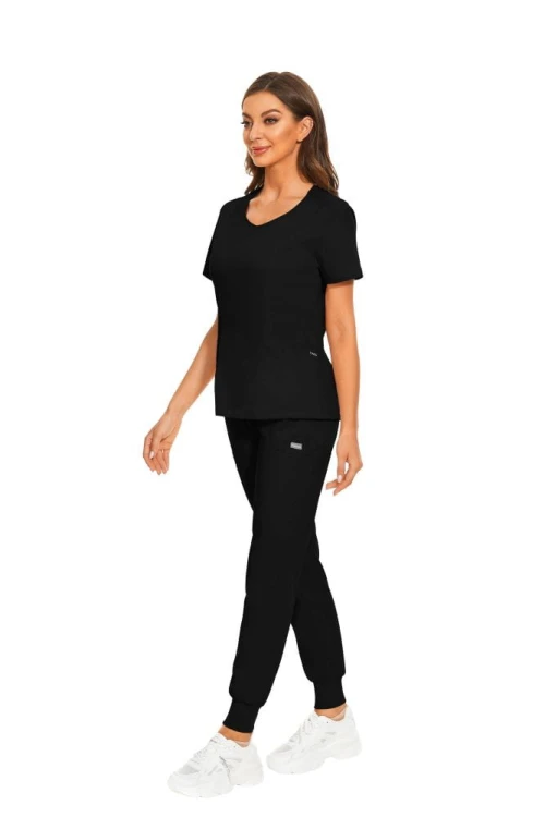 Komplet Medyczny Damski Scrubs - Czarny - Model 42050 3.jpg