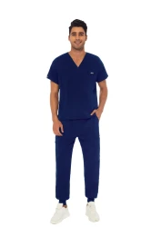 Komplet Medyczny Męski Scrubs - Granatowy - Model 42031