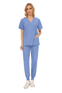 Komplet Medyczny Damski Scrubs - Błękitny- Model 42109