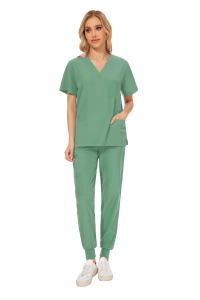 Komplet Medyczny Damski Scrubs - Miętowy - Model 42109