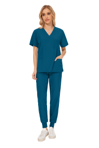 Komplet Medyczny Damski Scrubs - Turkusowy - Model 42109