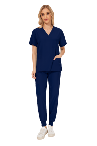Komplet Medyczny Damski Scrubs - Granatowy - Model 42109