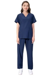 Komplet Medyczny Damski Scrubs - Granatowy - Model 42021