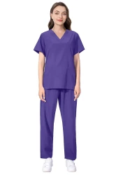 Komplet Medyczny Damski Scrubs - Fioletowy - Model 42021