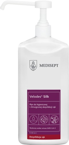 MEDISEPT Velodes silk płyn do higienicznej i chirurgicznej dezynfekcji rąk 500ml