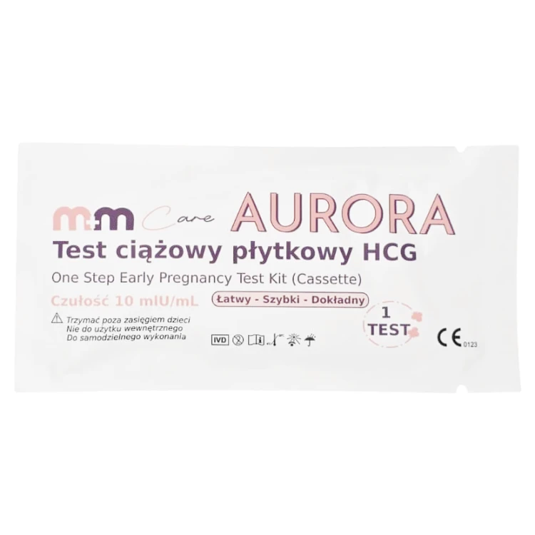 Test ciążowy płytkowy Aurora 10 mIU/ml