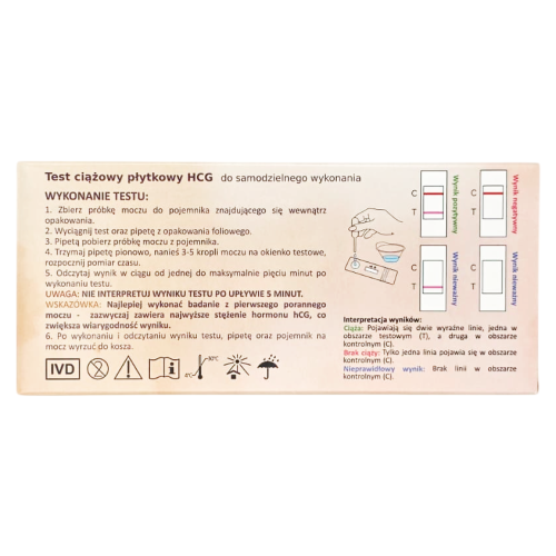 Test ciążowy płytkowy Aurora 10 mIU/ml