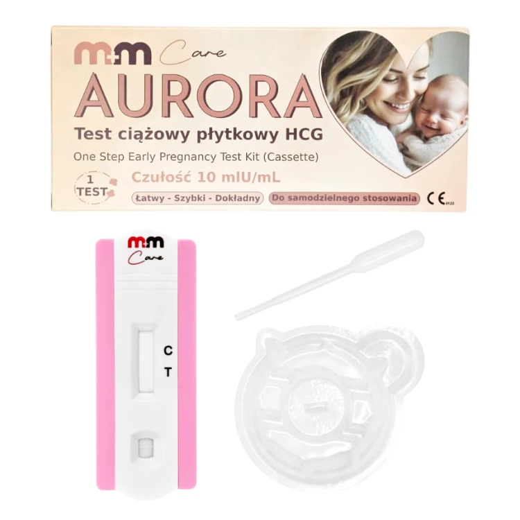 Test ciążowy płytkowy Aurora 10 mIU/ml