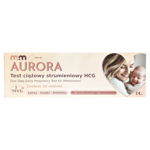 Test ciążowy strumieniowy Aurora 10 mIU/ml