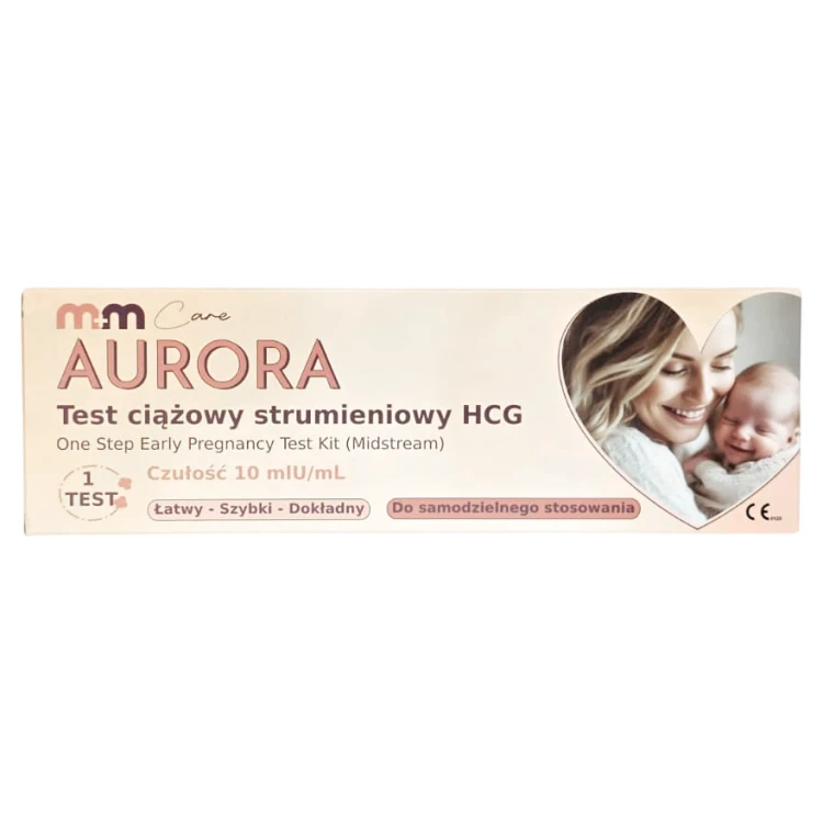 Test ciążowy strumieniowy Aurora 10 mIU/ml
