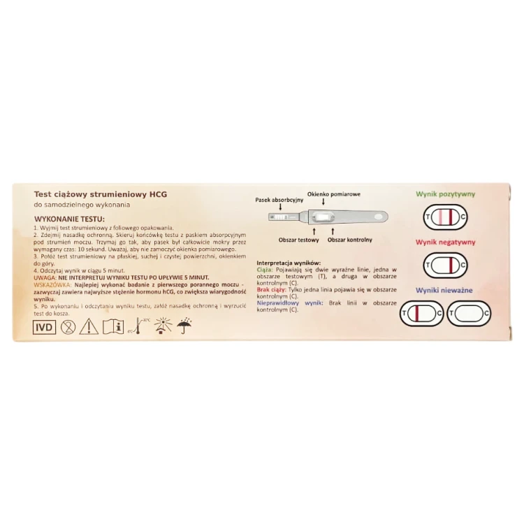 Test ciążowy strumieniowy Aurora 10 mIU/ml