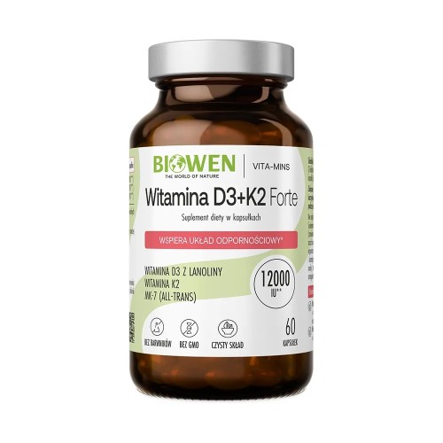 Witamina D3 + K2 Forte Biowen 60 kapsułek