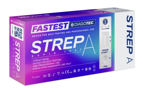 Test Strep A na anginę, paciorkowce, do samokontroli