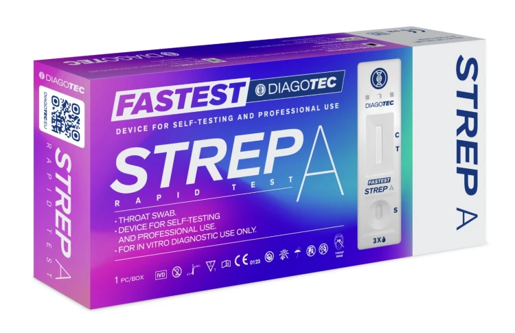 Test Strep A na anginę, paciorkowce, do samokontroli