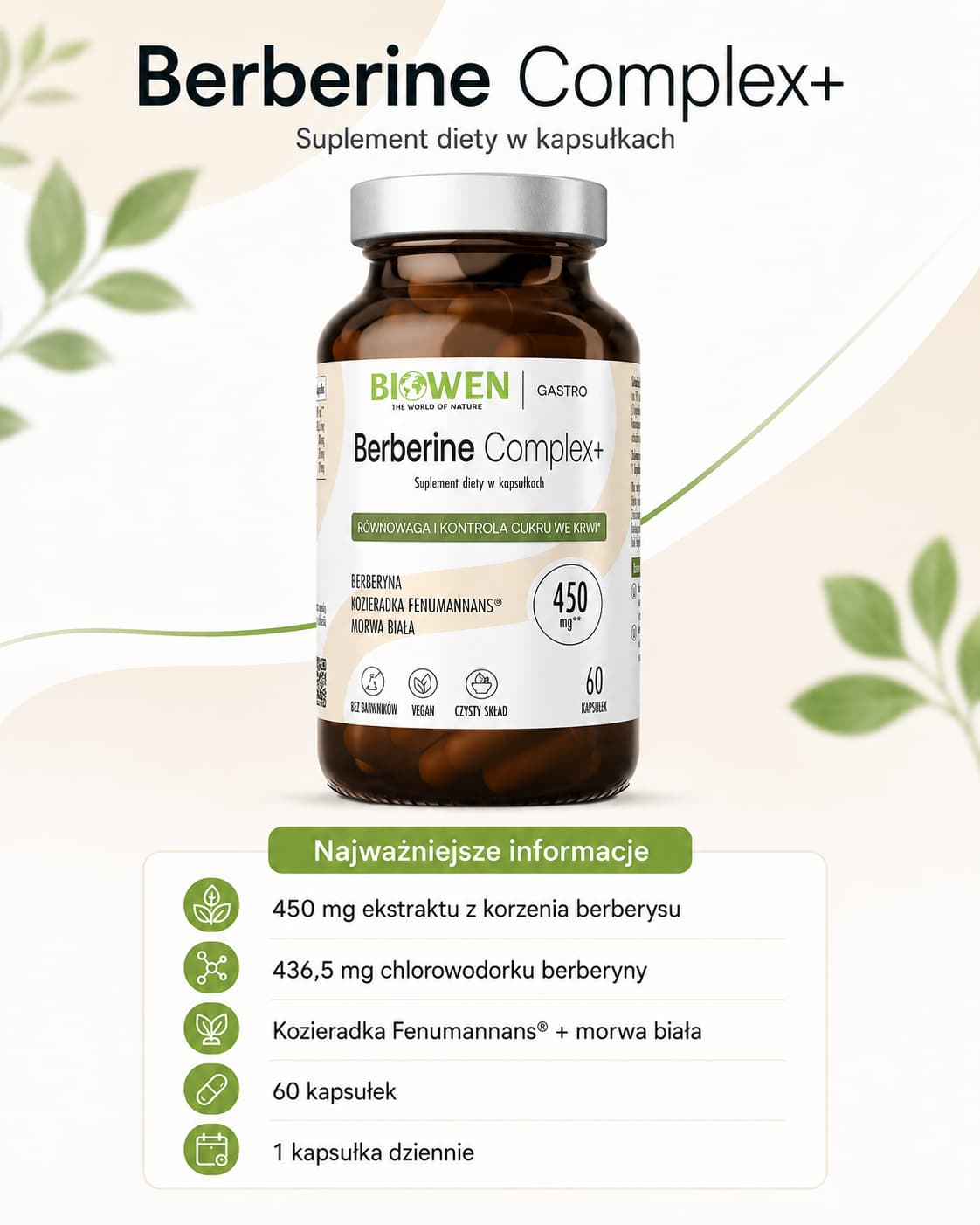 Biowen berberine complex infografika