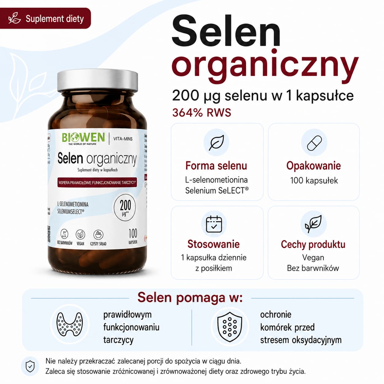 Selen organiczny Biowen - infografika